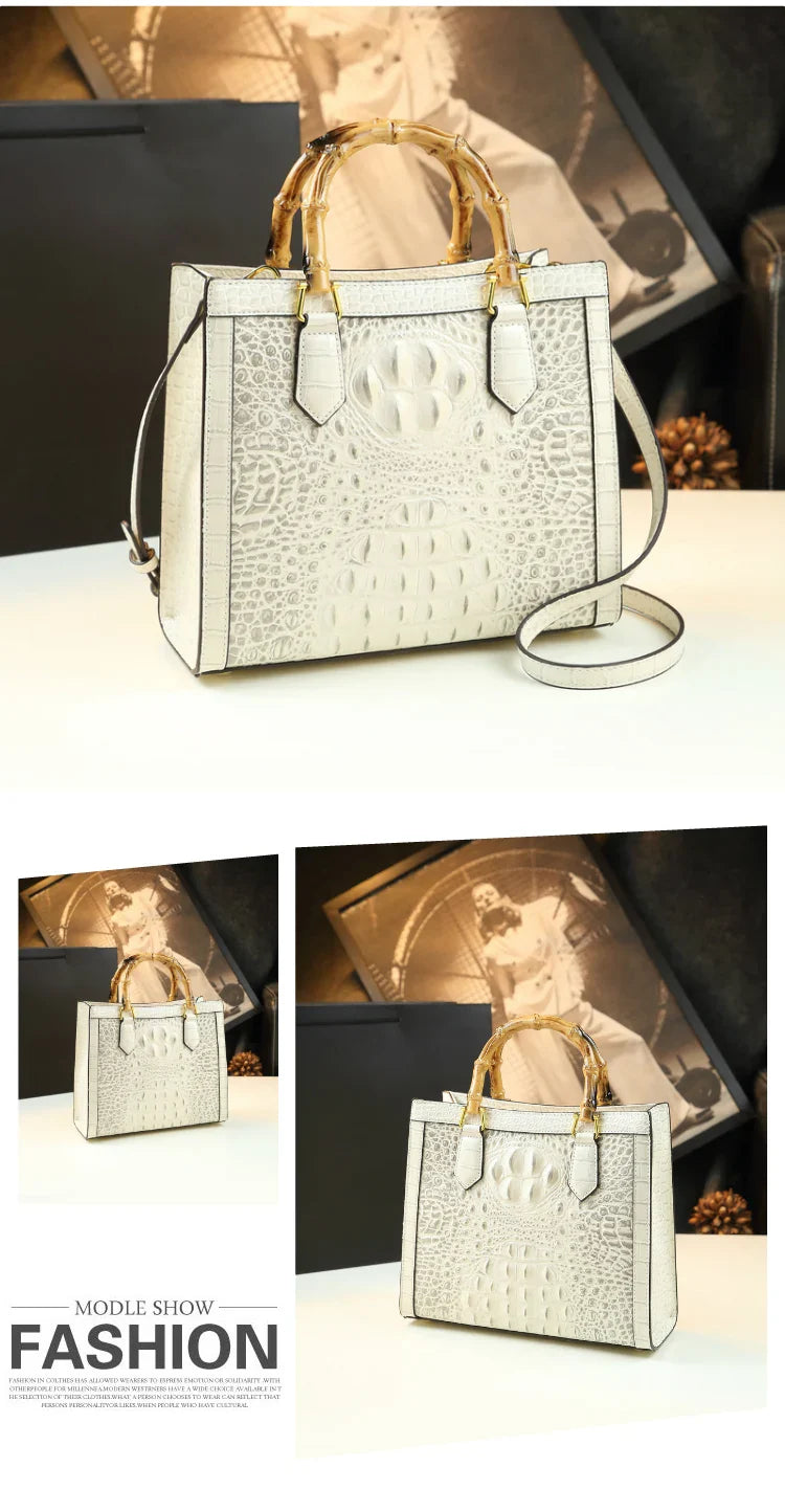 Women's Bag Crocodile Pattern Handbag Portable Tote Bag Mom Tide ShoulSPECIFICATIONSBrand Name: BJYLOrigin: Mainland ChinaCN: GuangdongLining Material: COTTONMain Material: Genuine leatherPlace Of Origin: GUANG DONG ProvincePlace Of OrDMEwomenstorenull