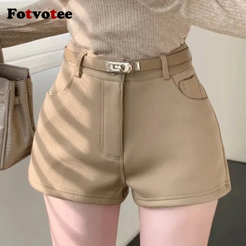 High Waisted Shorts Women Casual Solid Slim Short Pants with BeltSPECIFICATIONSCN: GuangdongBrand Name: FOTVOTEE1: Shorts for Women2: Shorts Women3: Shorts4: Short Pants5: High Waisted Shorts6: Woman clothing7: shorts y2k8: women'DMEwomenstorenull