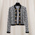 Jacket- Vintage Fashion Pattern Knitted Women Long Sleeve Short Tops