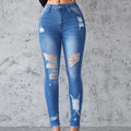 Ankle Length Ripped Hole High Waist Jean Sheath Pencil Denim Pants SkiSPECIFICATIONSBrand Name: kalenmosMaterial: POLYESTERElasticity: Slight StrechFabric Type: CoatedHign-concerned Chemical: NoneLength: Ankle-Length PantsFit Type: SKIDMEwomenstorenull