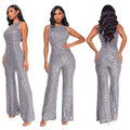 Sleeveless Sequined Jumpsuit Round Neck Slim Fit High Waist Sexy SprinSPECIFICATIONSBrand Name: mandylandyStyle: StreetwearAge: MIDDLE AGEOrigin: Mainland ChinaCN: GuangdongSeason: SummerMaterial: POLYESTERDecoration: SequinedFabric TyDMEwomenstorenull