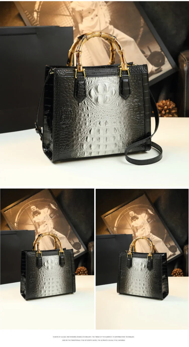 Women's Bag Crocodile Pattern Handbag Portable Tote Bag Mom Tide ShoulSPECIFICATIONSBrand Name: BJYLOrigin: Mainland ChinaCN: GuangdongLining Material: COTTONMain Material: Genuine leatherPlace Of Origin: GUANG DONG ProvincePlace Of OrDMEwomenstorenull