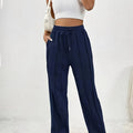 Spring sweatpants women's high waist all casual wide leg pants loose sSPECIFICATIONSBrand Name: RibbonFishCraft of Weaving: TATModel Number: DF6111Style: CasualMaterial: POLYESTERPlace Of Origin: China (mainland)Hign-concerned ChemicalDMEwomenstorenull