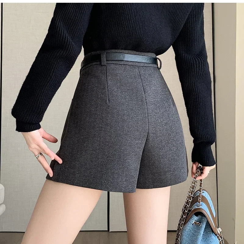 Duomofu Stylish Women's Casual Solid High Waist Wide Leg Shorts with PSPECIFICATIONSBrand Name: DUOMOFUDecoration: PocketsDecoration: sashesFabric Type: BroadclothPant Style: regularPattern Type: SolidFit Type: LOOSEStyle: CasualMateriDMEwomenstorenull