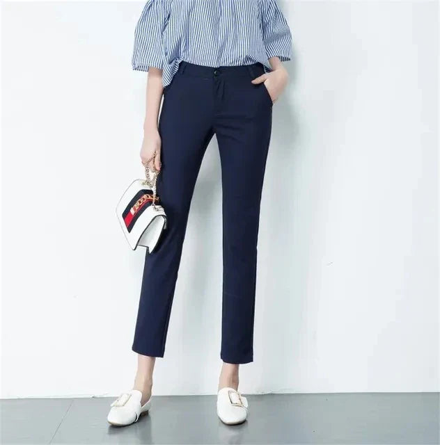 Fashion Ankle Length Suit Pants Office Lady Pencil Spring High Waist WSPECIFICATIONSBrand Name: PPLMHUStyle: Office LadyAge: MIDDLE AGEOrigin: Mainland ChinaCN: HunanSeason: Spring/SummerWaist Type: highDecoration: ButtonDecoration: PoDMEwomenstorenull