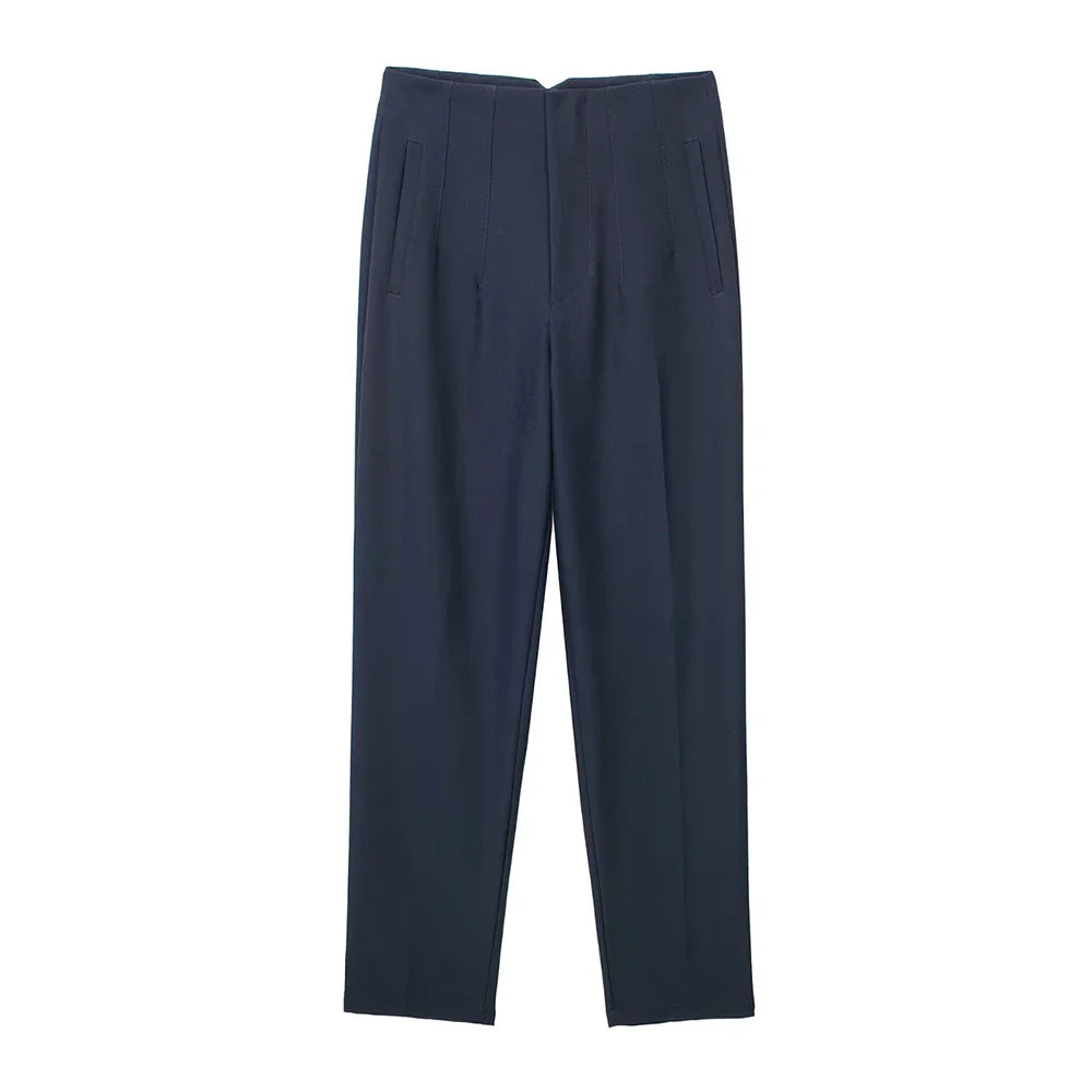 Chic Fashion With Seam Detail Office Wear Pants Vintage High Waist ZipSPECIFICATIONSBrand Name: TRAFStyle: CasualAge: MIDDLE AGEOrigin: Mainland ChinaCN: JiangsuSeason: All seasonWaist Type: highDecoration: noneElasticity: Slight StrecDMEwomenstorenull