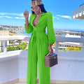 Jumpsuit- Clothes For Women African Long Sleeve V-neck Party Jumpsuit