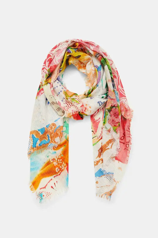 original single Spanish new trend colorful leisure gift shawl scarfSPECIFICATIONSBrand Name: NoEnName_NullCraft of Weaving: Non-wovenOrigin: ES(Origin)Gender: WOMENDepartment Name: ADULTHign-concerned Chemical: NoneMaterial: POLYESTDMEwomenstorenull