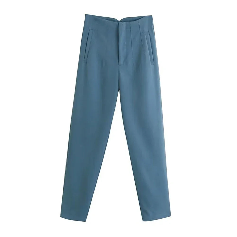 Chic Fashion With Seam Detail Office Wear Pants Vintage High Waist ZipSPECIFICATIONSBrand Name: TRAFStyle: CasualAge: MIDDLE AGEOrigin: Mainland ChinaCN: JiangsuSeason: All seasonWaist Type: highDecoration: noneElasticity: Slight StrecDMEwomenstorenull