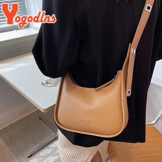 Shoulder Bag For Women Soft Leather Underarm Bag New Crossbody HandbagSPECIFICATIONSBrand Name: YogodlnsHign-concerned Chemical: NoneHandbags Type: Shoulder BagsTypes of bags: Shoulder &amp; Crossbody BagsMain Material: PULining MateriDMEwomenstorenull